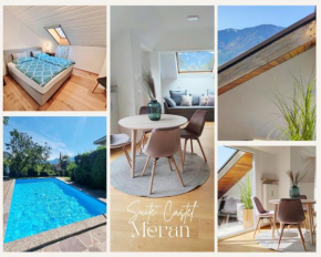 Suite Castel MeranO - panorama terrace and pool Merano